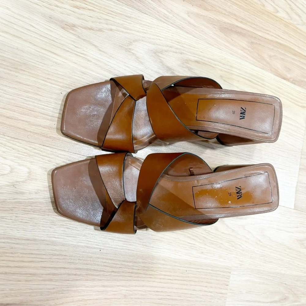 Zara Elegant Brown Women's‎ Sandals - Picture 2 of 8